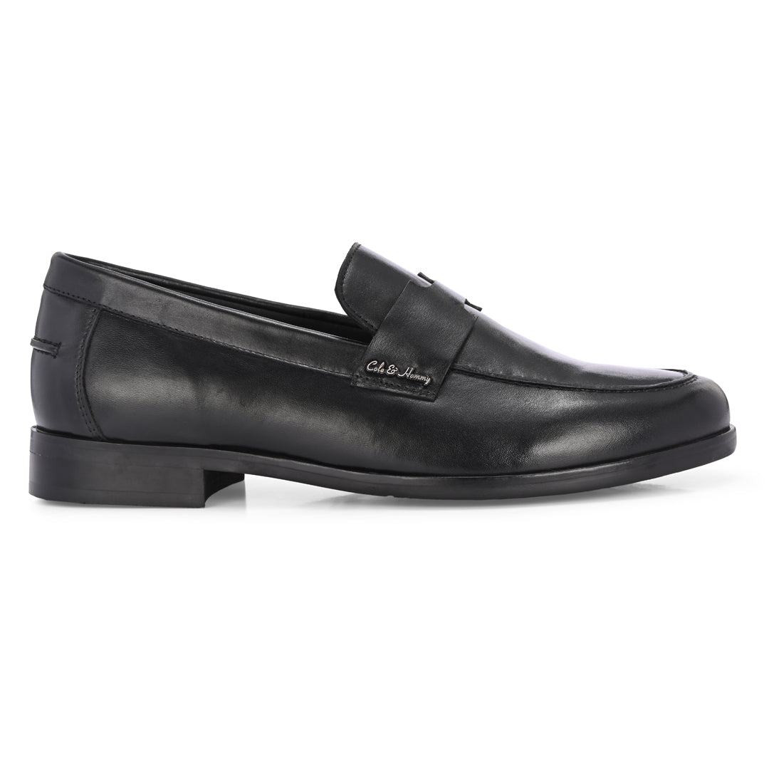 Premium Handmade Leather Black Bally Loafers for Men