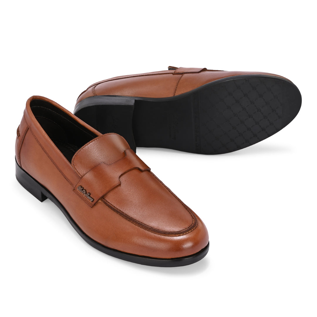 Premium Tan Leather Handmade Loafer for Men