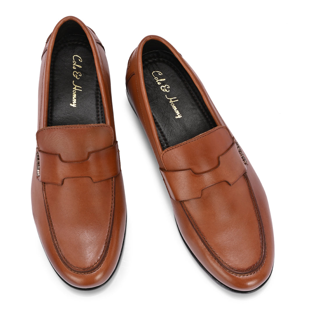Premium Tan Leather Handmade Loafer for Men