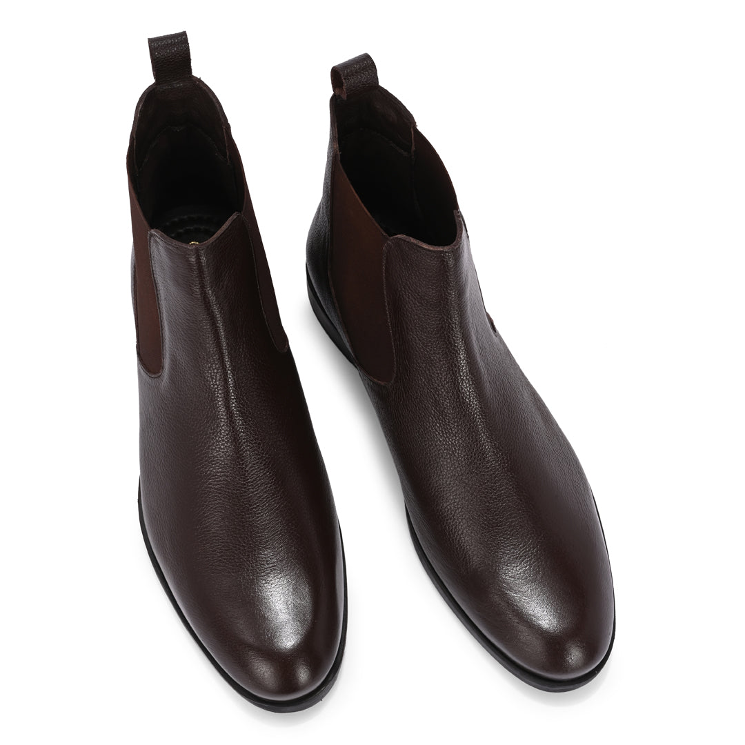 Premium Brown Leather Chelsea Boots for Men