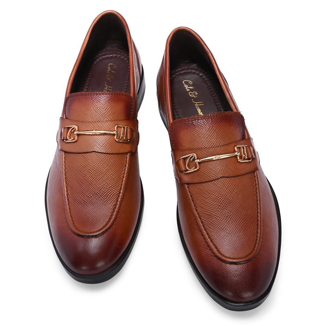 Premium Brown Formal Leather Loafers for Men
