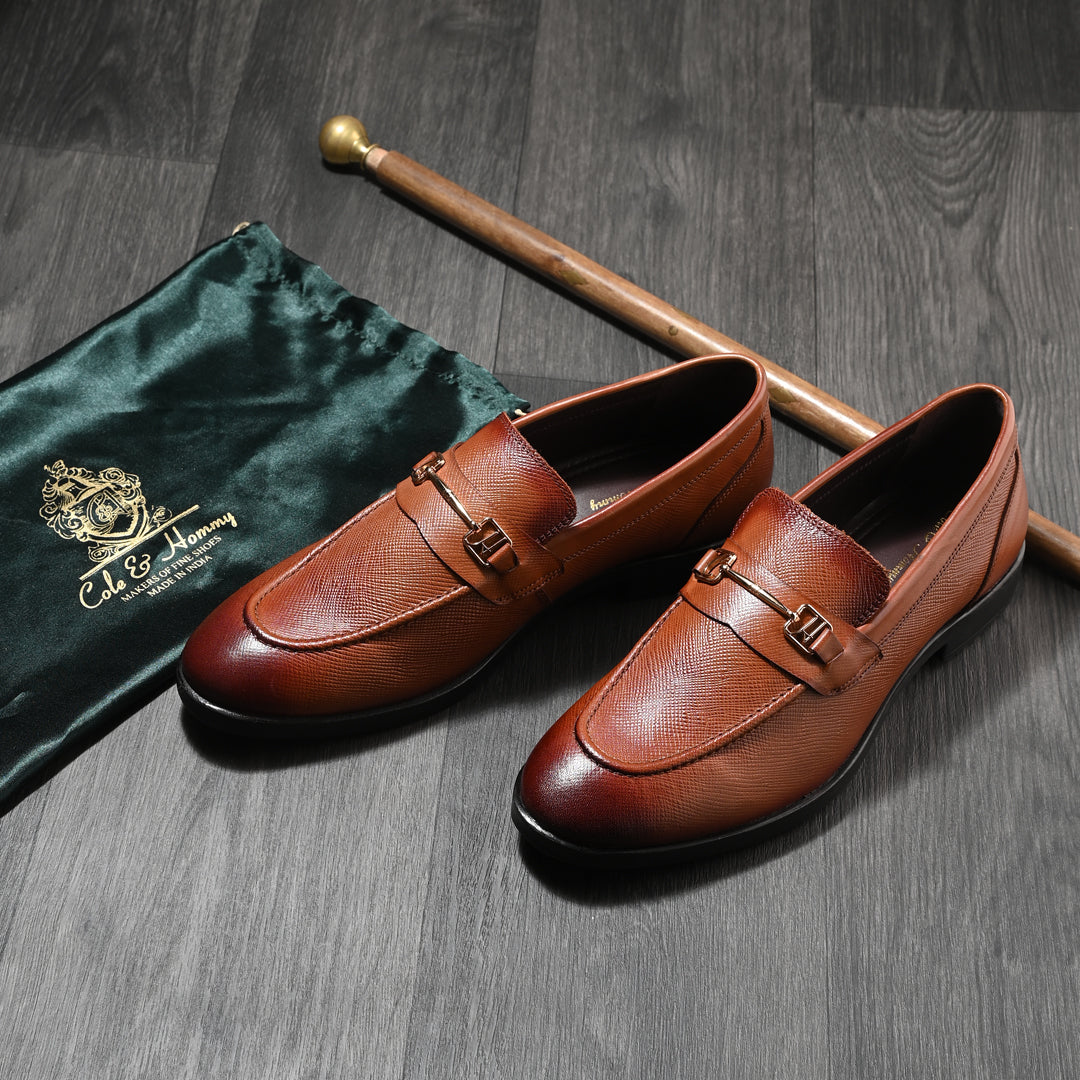 Premium Brown Formal Leather Loafers for Men