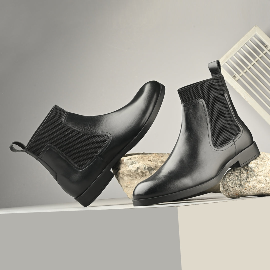 Premium Black Chelsea Boots for Men