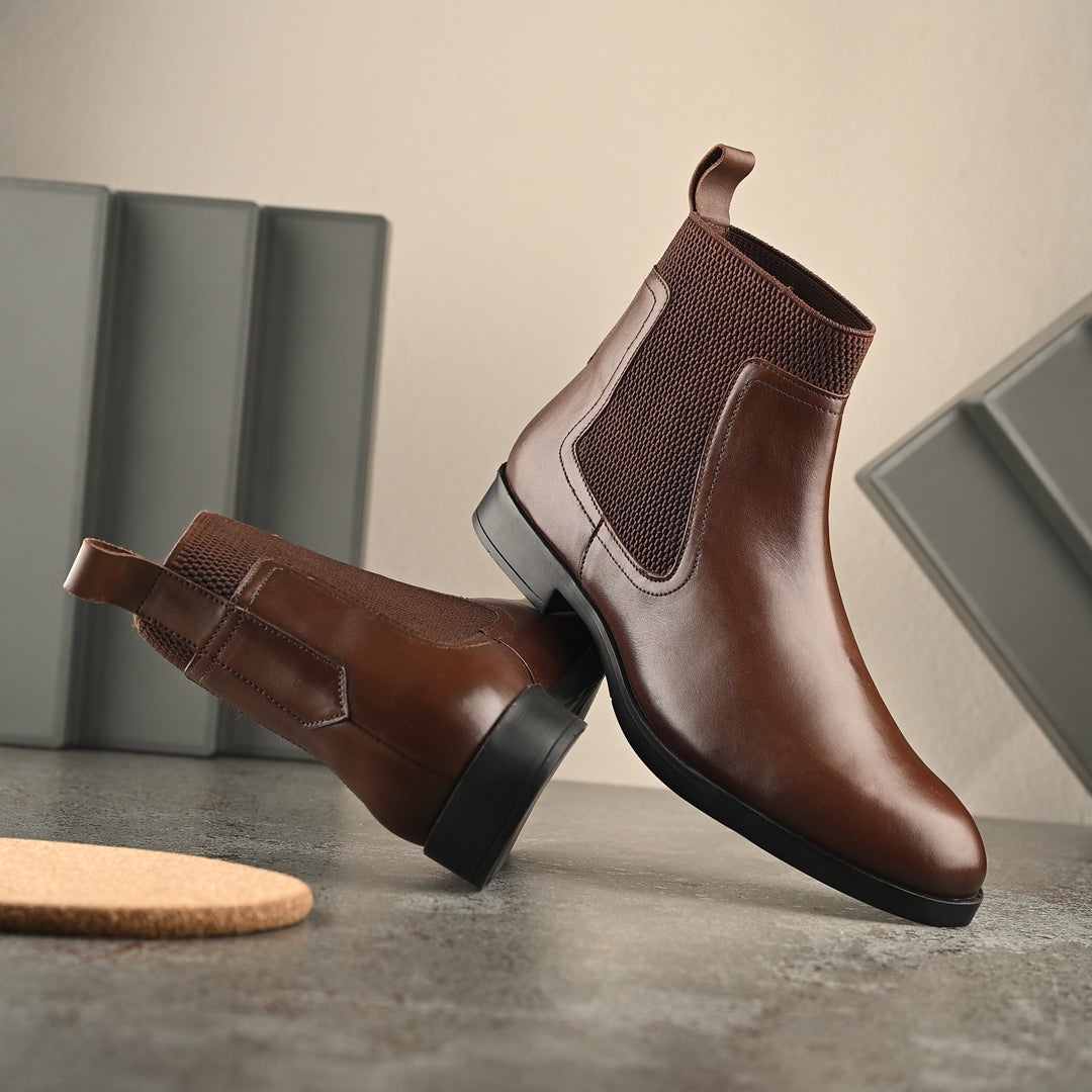 Premium Brown Chelsea Boots for Men