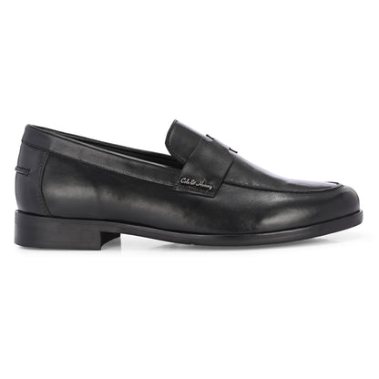 Premium Handmade Leather Black Bally Loafers for Men