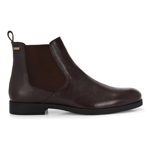 Premium Brown Leather Chelsea Boots for Men