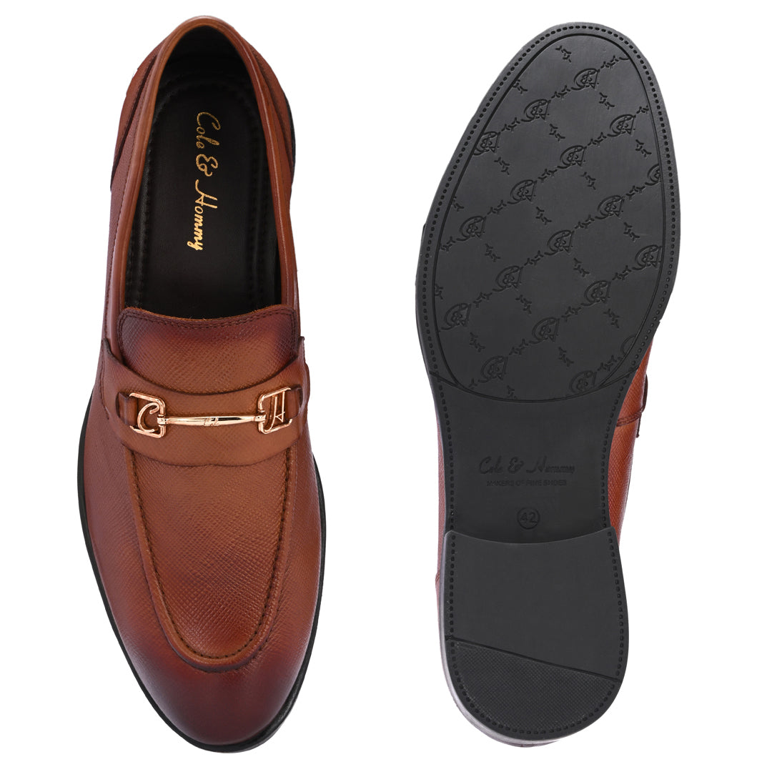 Premium Brown Formal Leather Loafers for Men