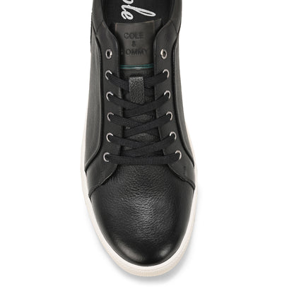 Stylish & Comfortable Casual Black Leather Sneakers for Men
